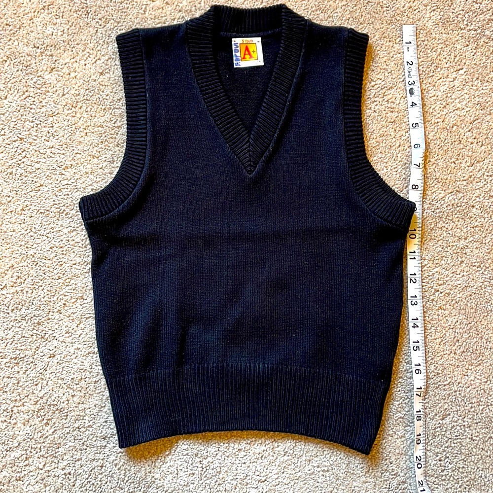 A+ navy sweater vest